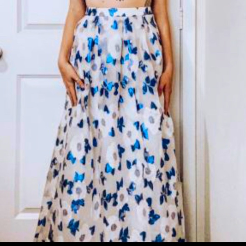 Belle Badgley Mischka butterfly skirt
